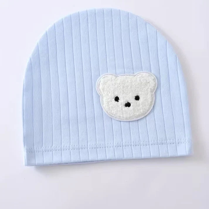 2-Piece Cotton BLended Baby Kimono Romper & Bear Hat Set