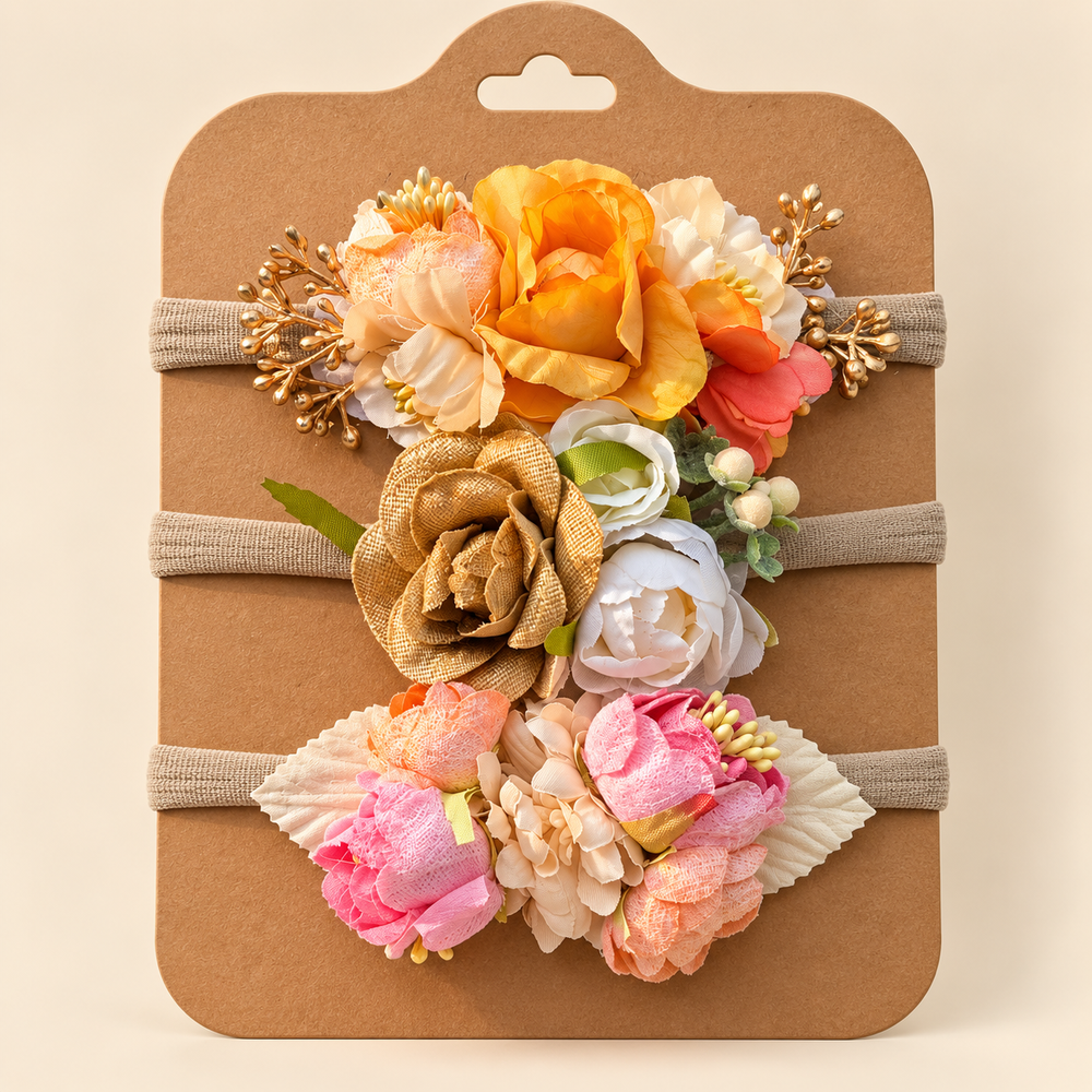 Baby Floral Headband Set – 3 Pieces