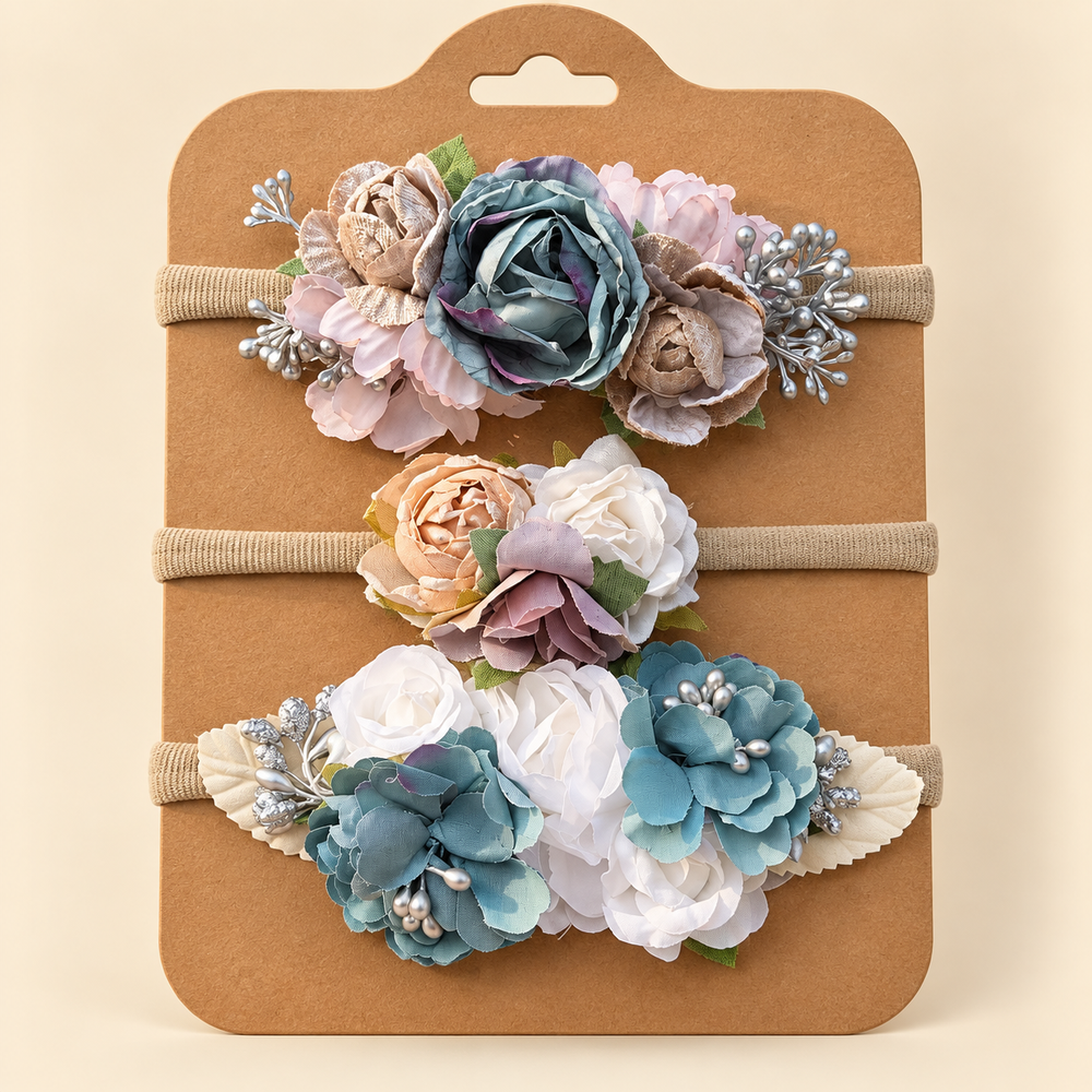 Baby Floral Headband Set – 3 Pieces