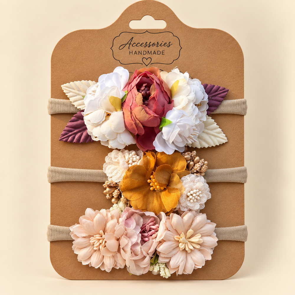 Baby Floral Headband Set – 3 Pieces