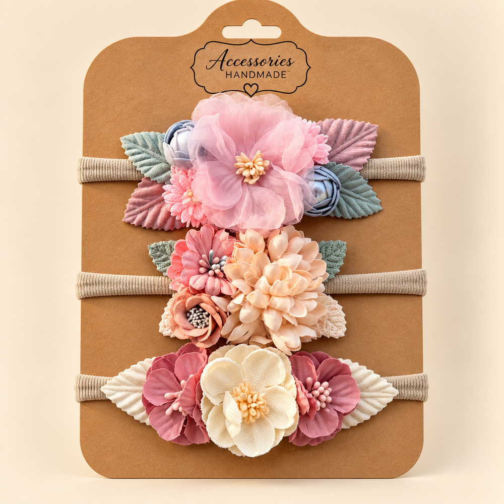 Baby Floral Headband Set – 3 Pieces
