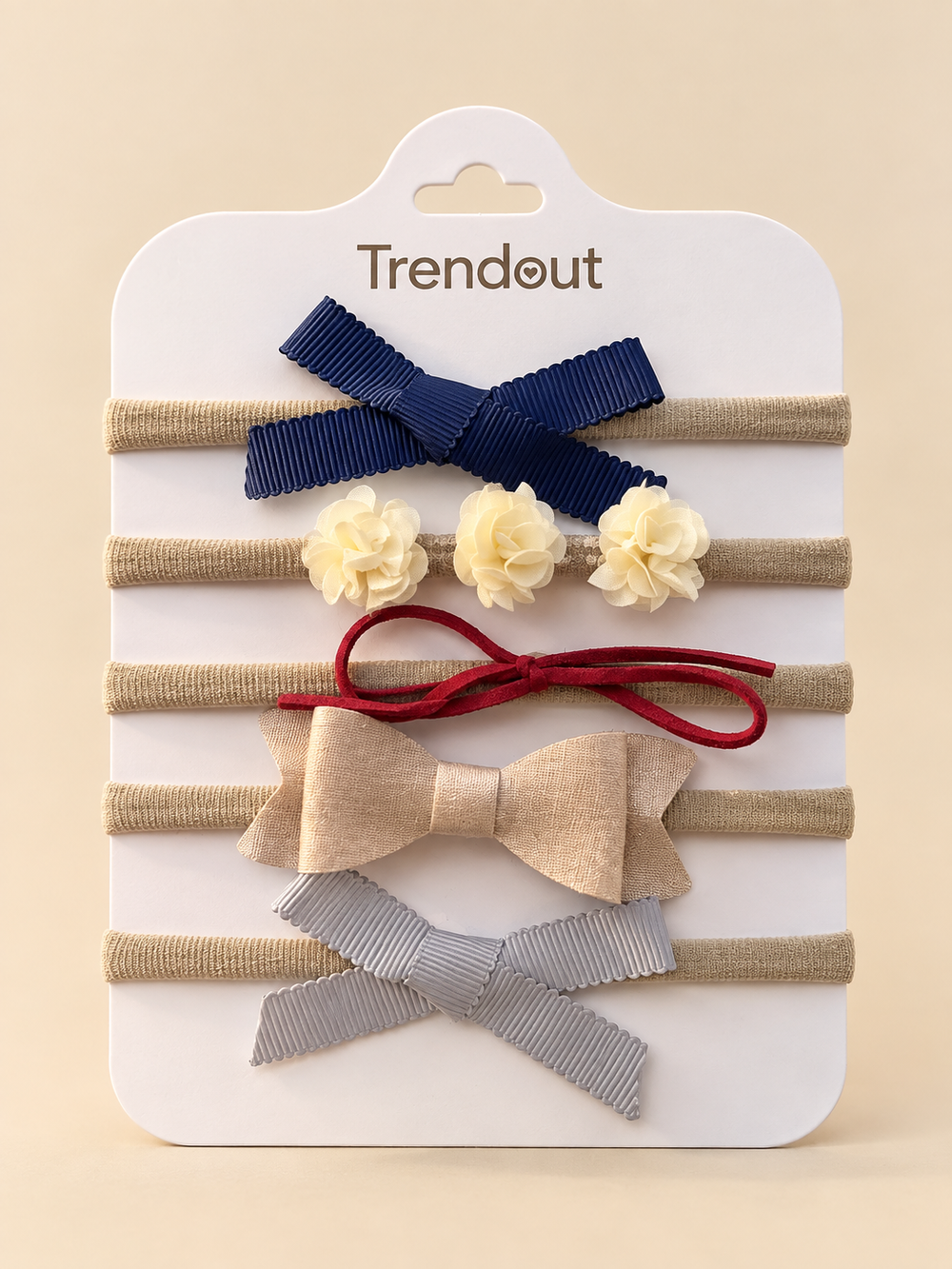 5-Piece Baby Bow Headband Set – Assorted Designs