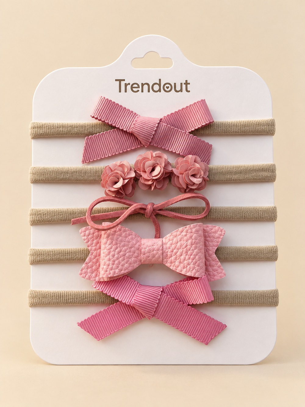 5-Piece Baby Bow Headband Set – Assorted Designs