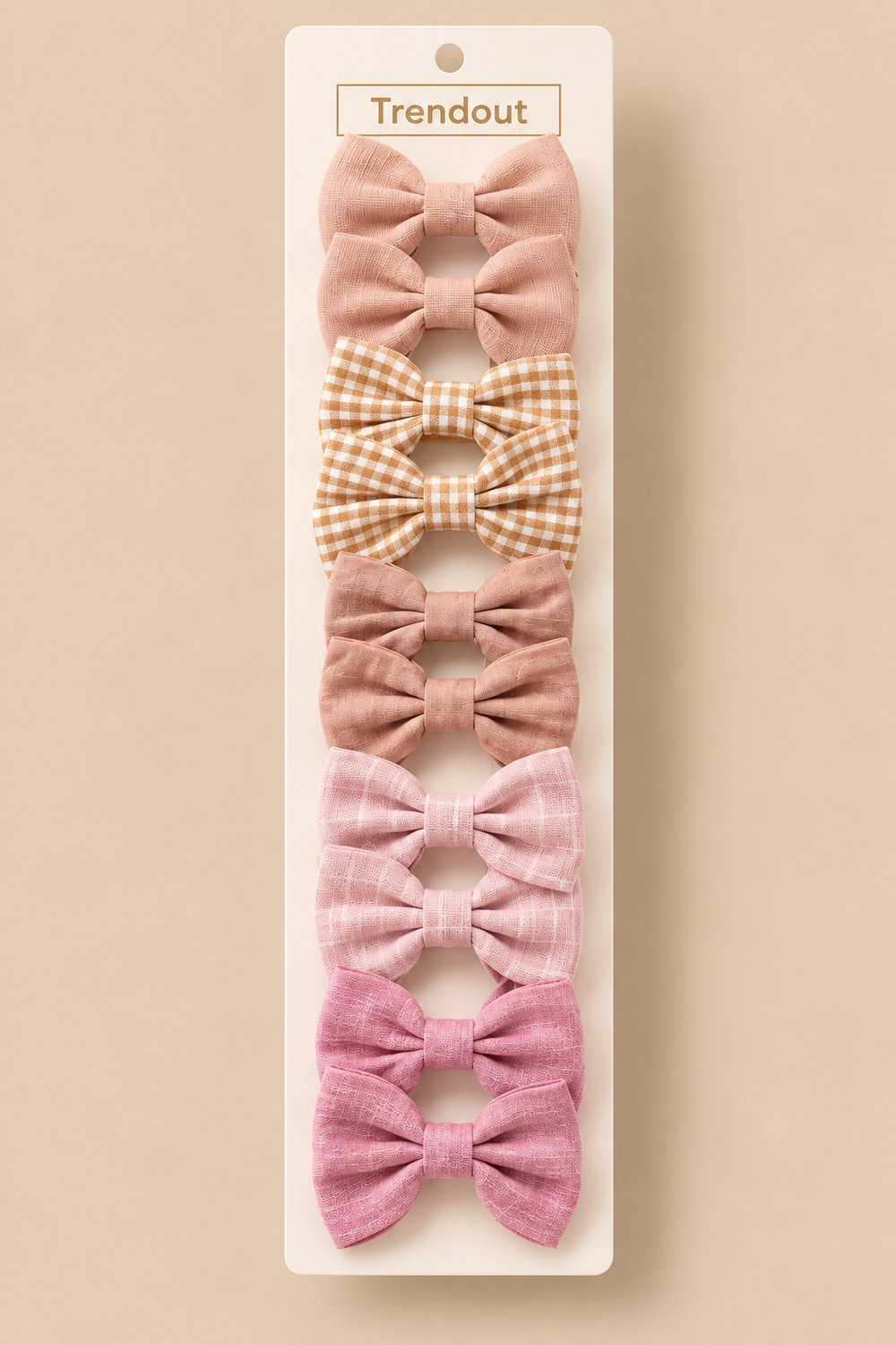 Classic Bow Hair Clip Set – 10 Pieces