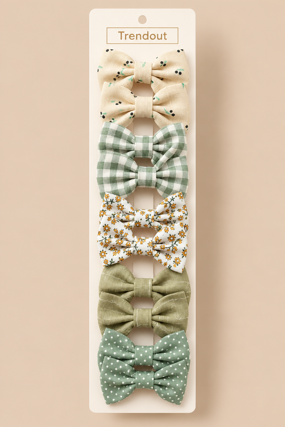 Classic Bow Hair Clip Set – 10 Pieces