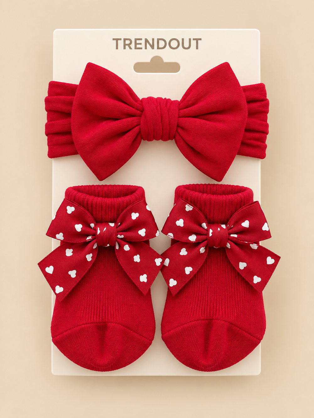 Baby Girls Bow Headband & Matching Socks Set – 2 Designs