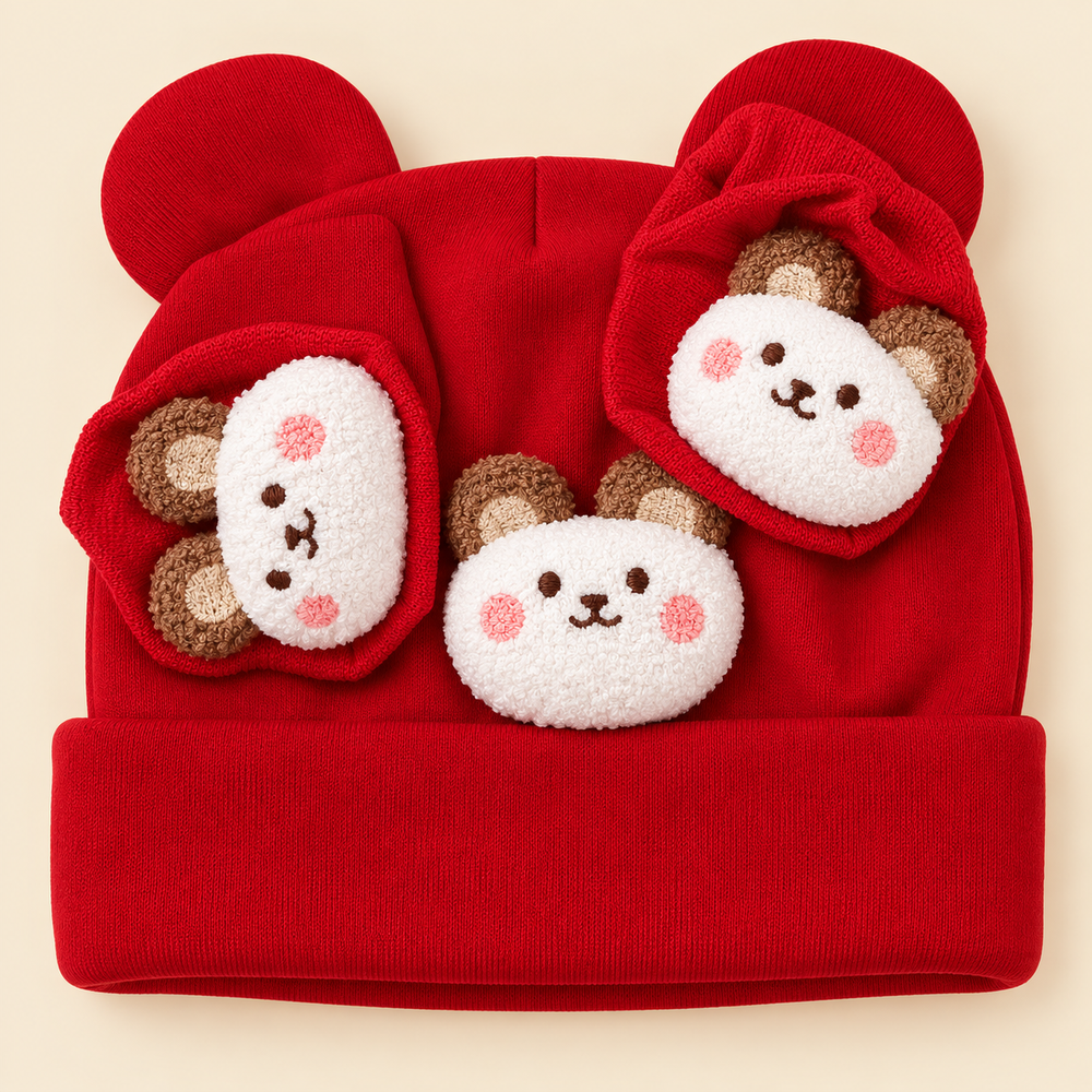 Cozy Bear Baby Beanie & Socks Set