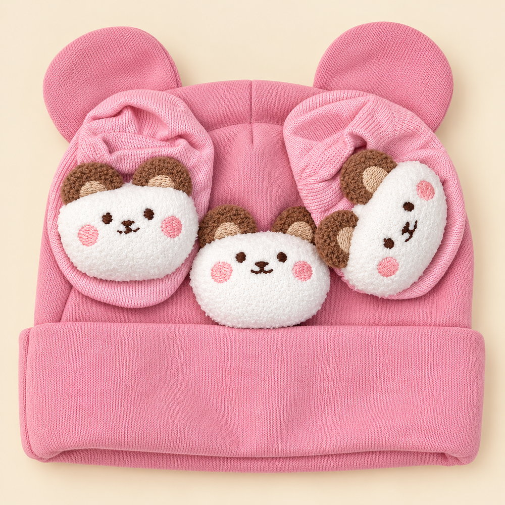 Cozy Bear Baby Beanie & Socks Set