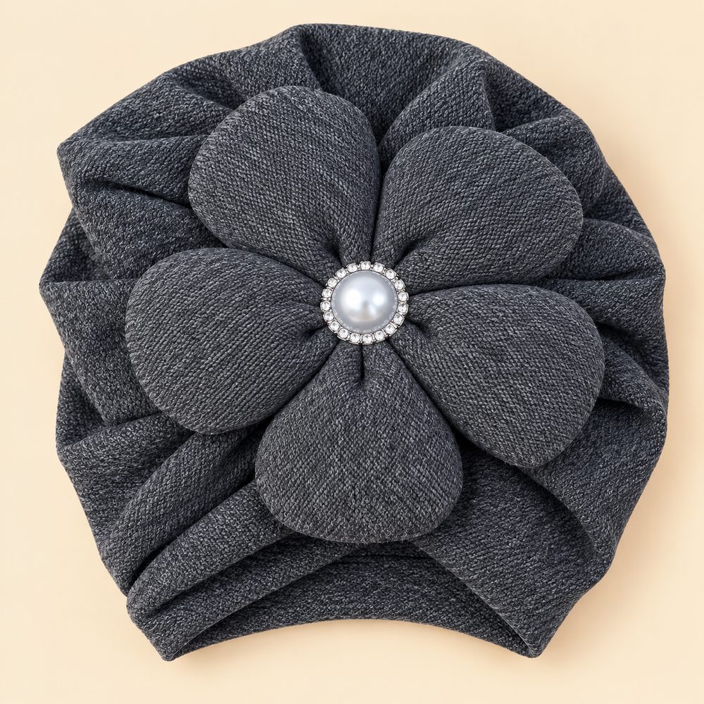 Pearl Blossom Floral Baby Turban