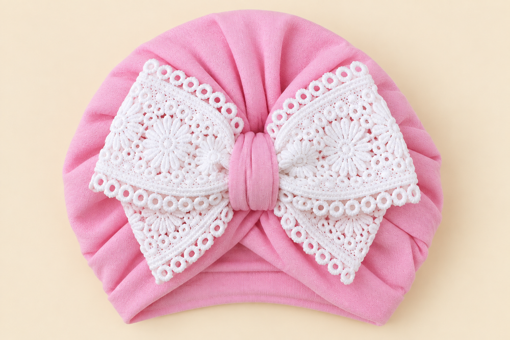 Lace Bow Baby Turban