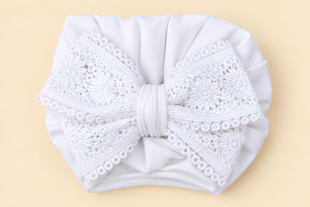 Lace Bow Baby Turban