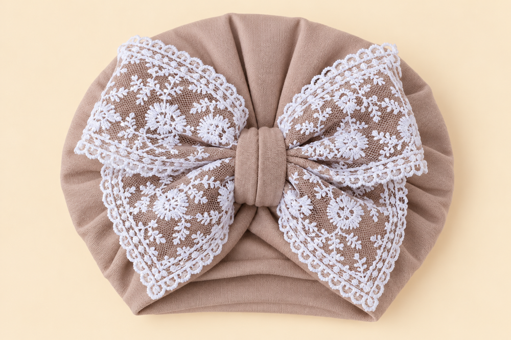 Lace Bow Baby Turban
