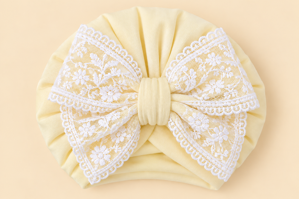 Lace Bow Baby Turban