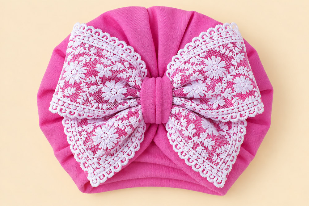 Lace Bow Baby Turban