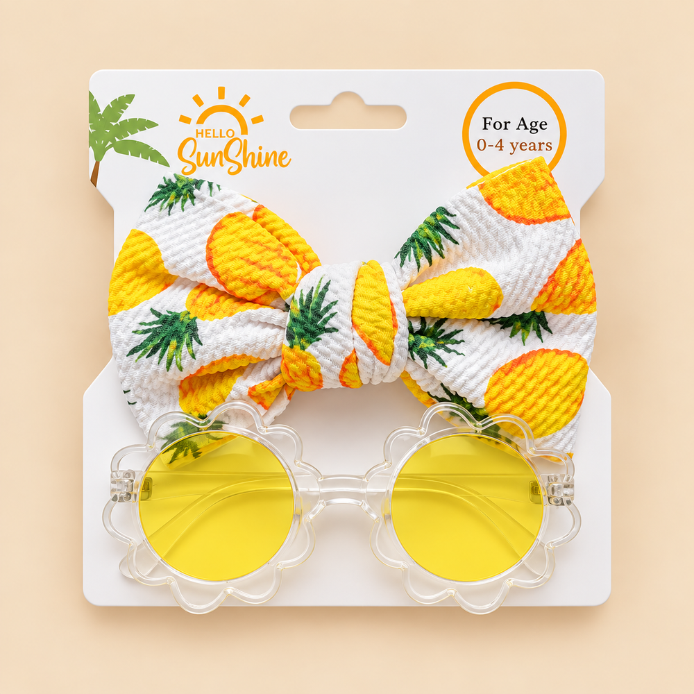 Daisy Days Bow Headband & Sunglasses Set