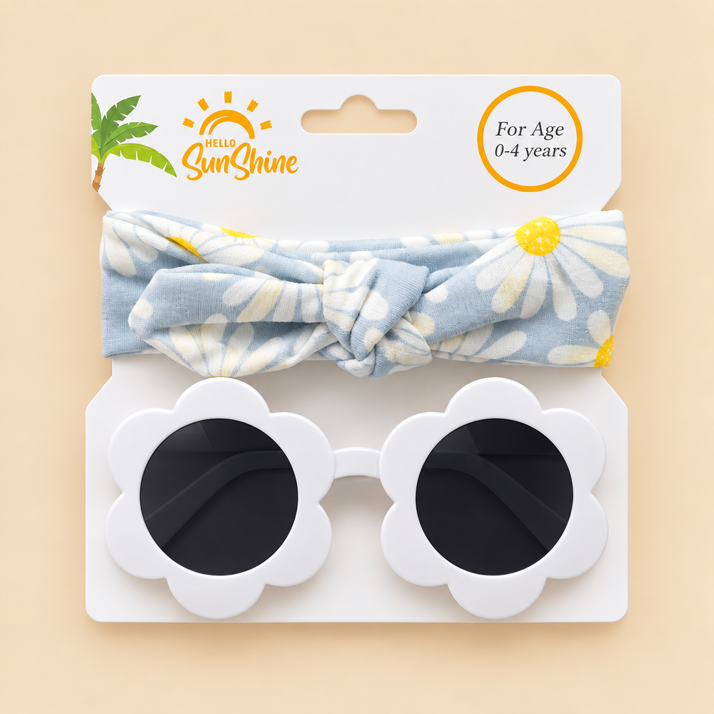 Daisy Days Bow Headband & Sunglasses Set