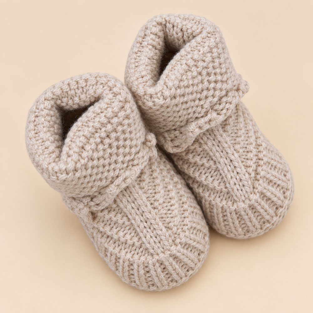 Cozy Knit Baby Booties