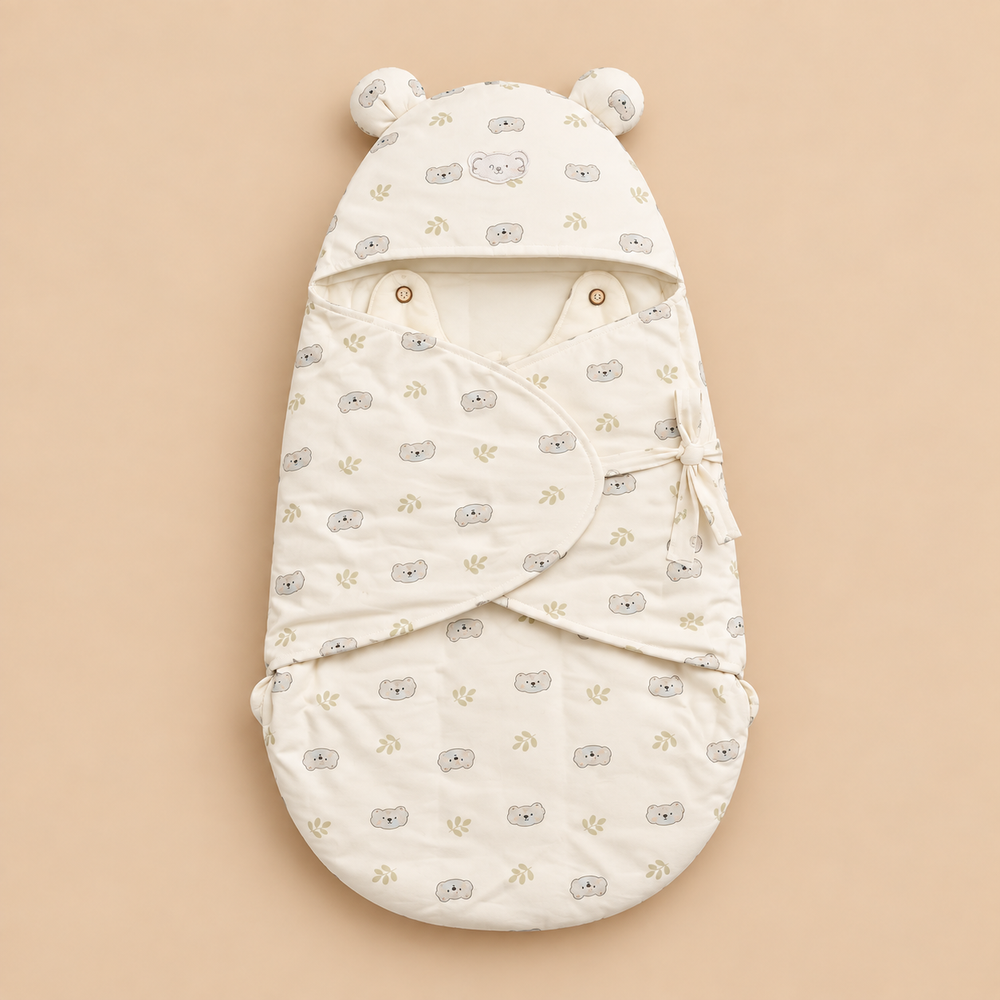 Cozy Hooded Baby Swaddle Wrap