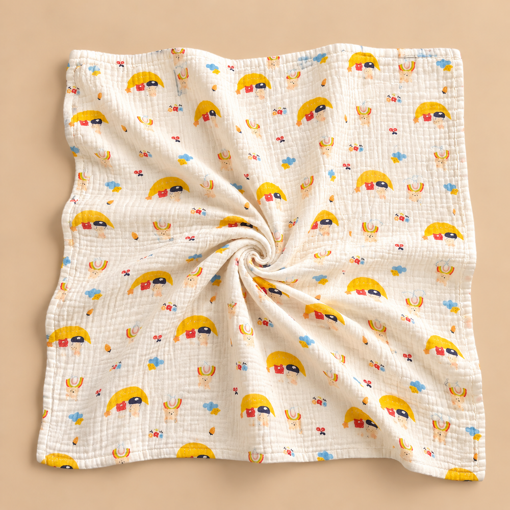 Soft Muslin Baby Blanket – Cute Printed Designs