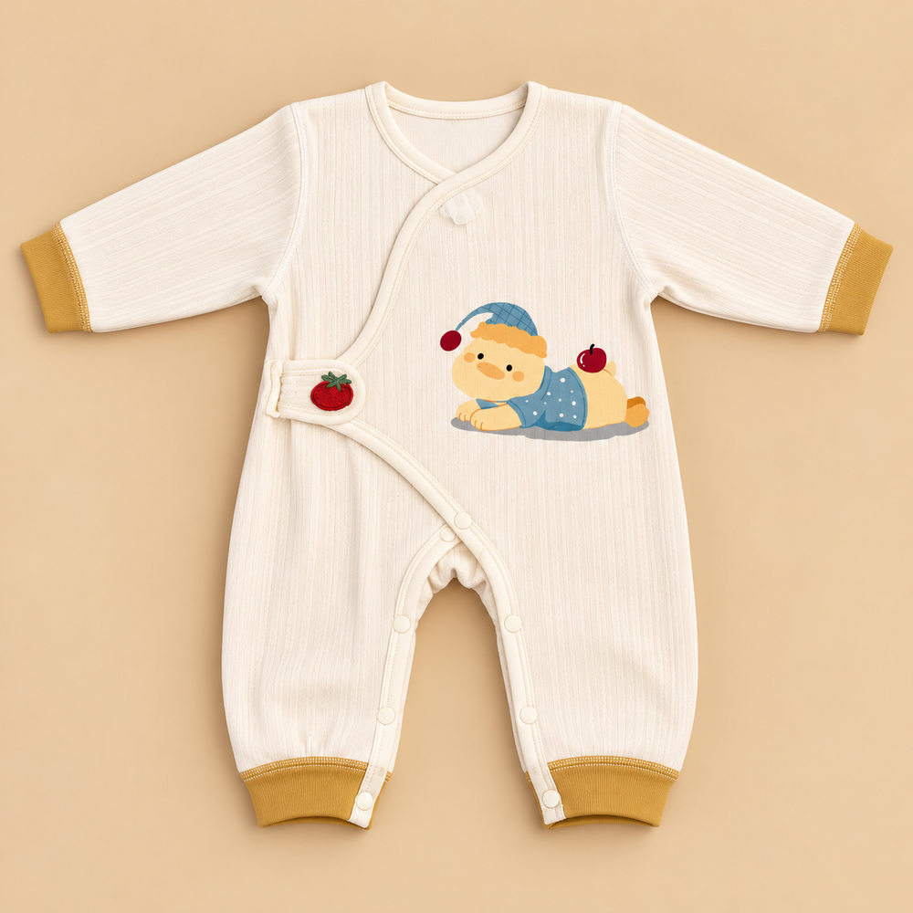 Baby Kimono Romper with Cute Animal Prints – 4 Designs