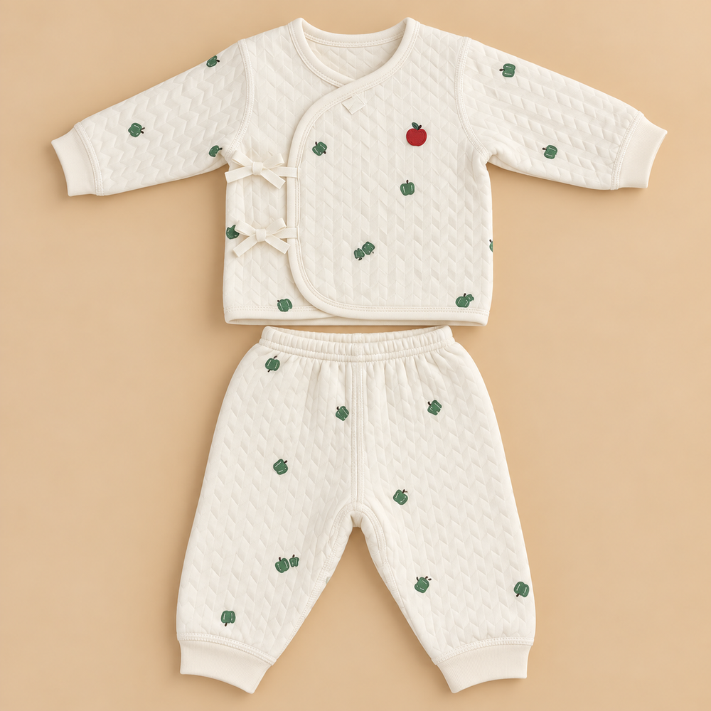 Quilted Baby Wrap Top & Pants Set – Assorted Cute Prints