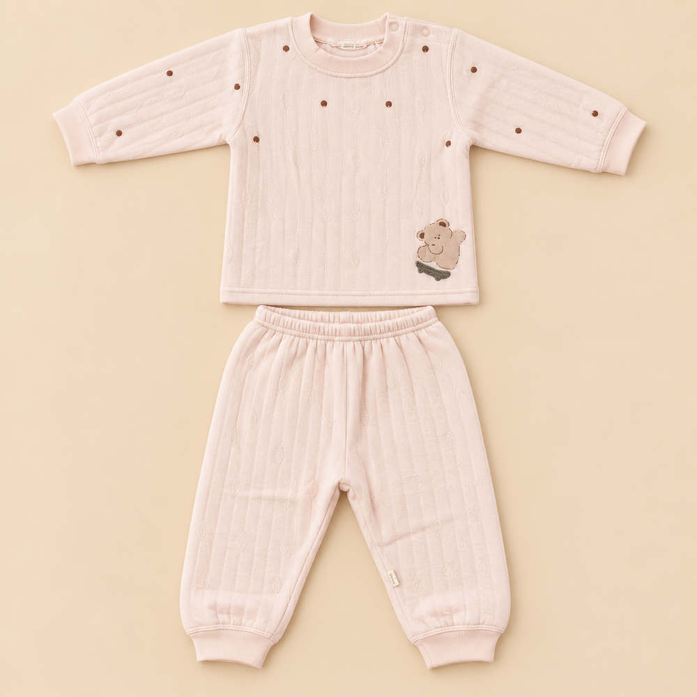 Cozy Teddy Textured 2-Piece Baby Set