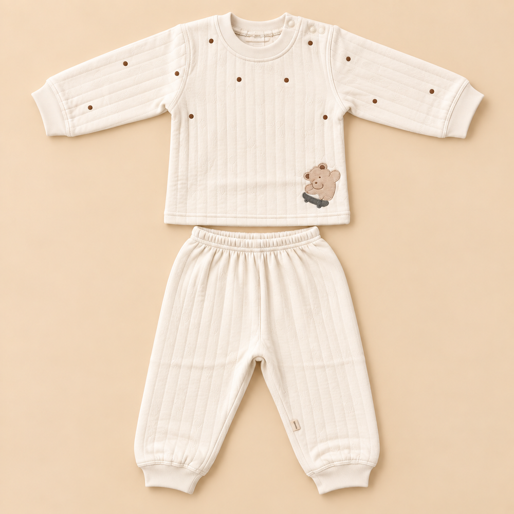 Cozy Teddy Textured 2-Piece Baby Set