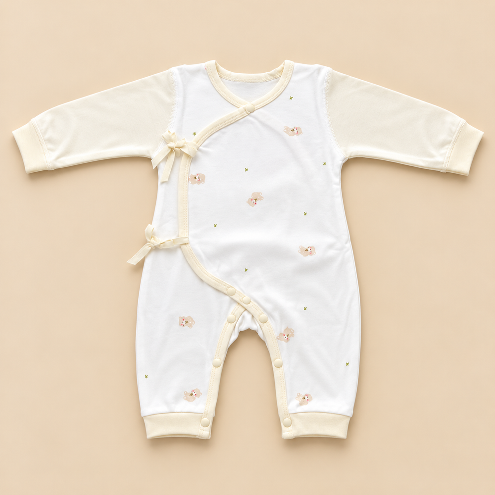 Cozy Wrap Baby Romper – Soft Long-Sleeve Newborn Jumpsuit