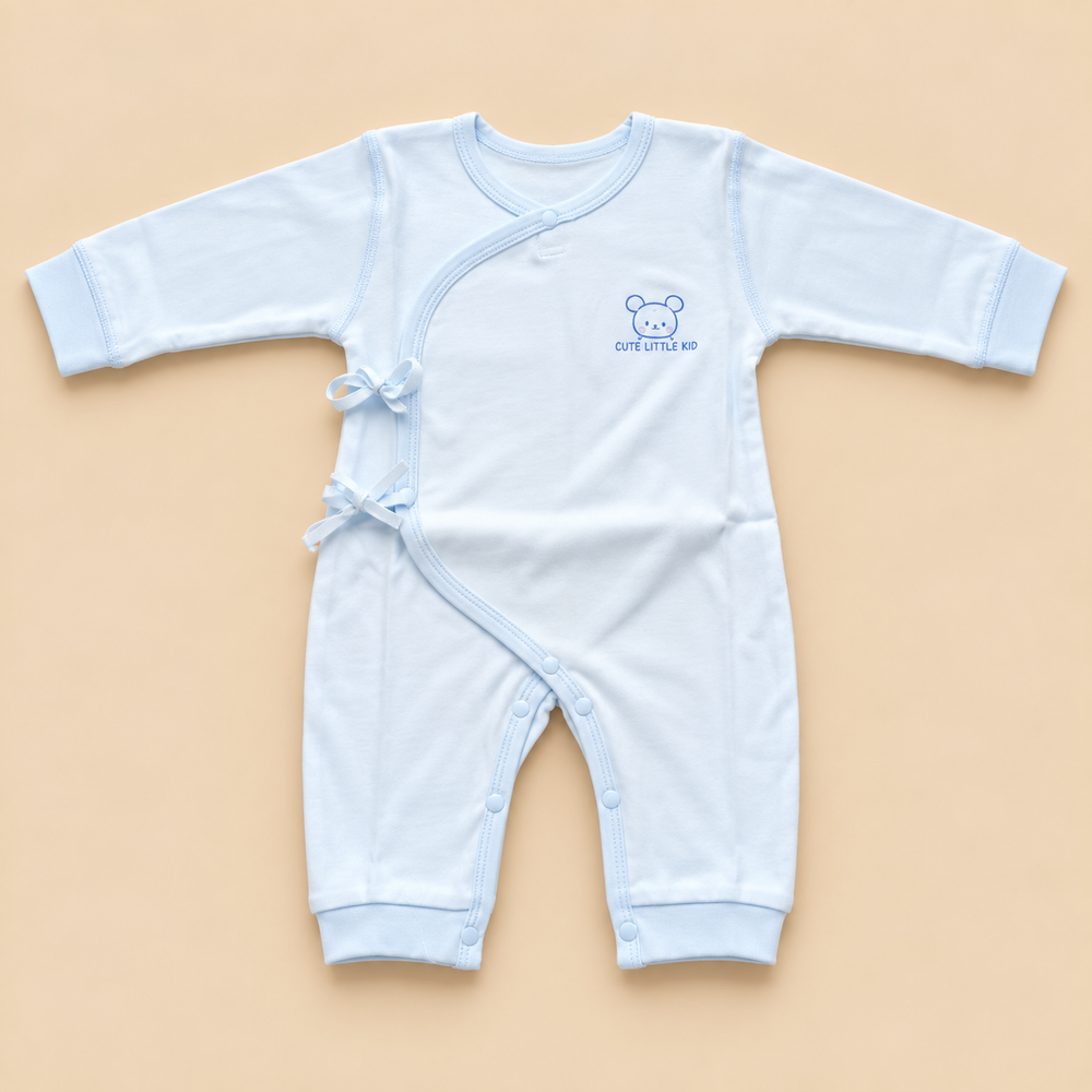 Cozy Wrap Baby Romper – Soft Long-Sleeve Newborn Jumpsuit
