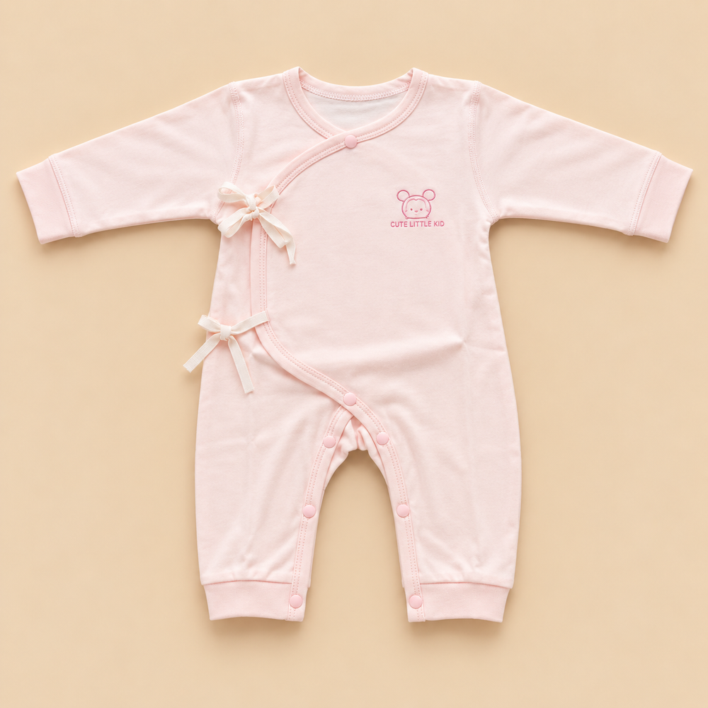 Cozy Wrap Baby Romper – Soft Long-Sleeve Newborn Jumpsuit