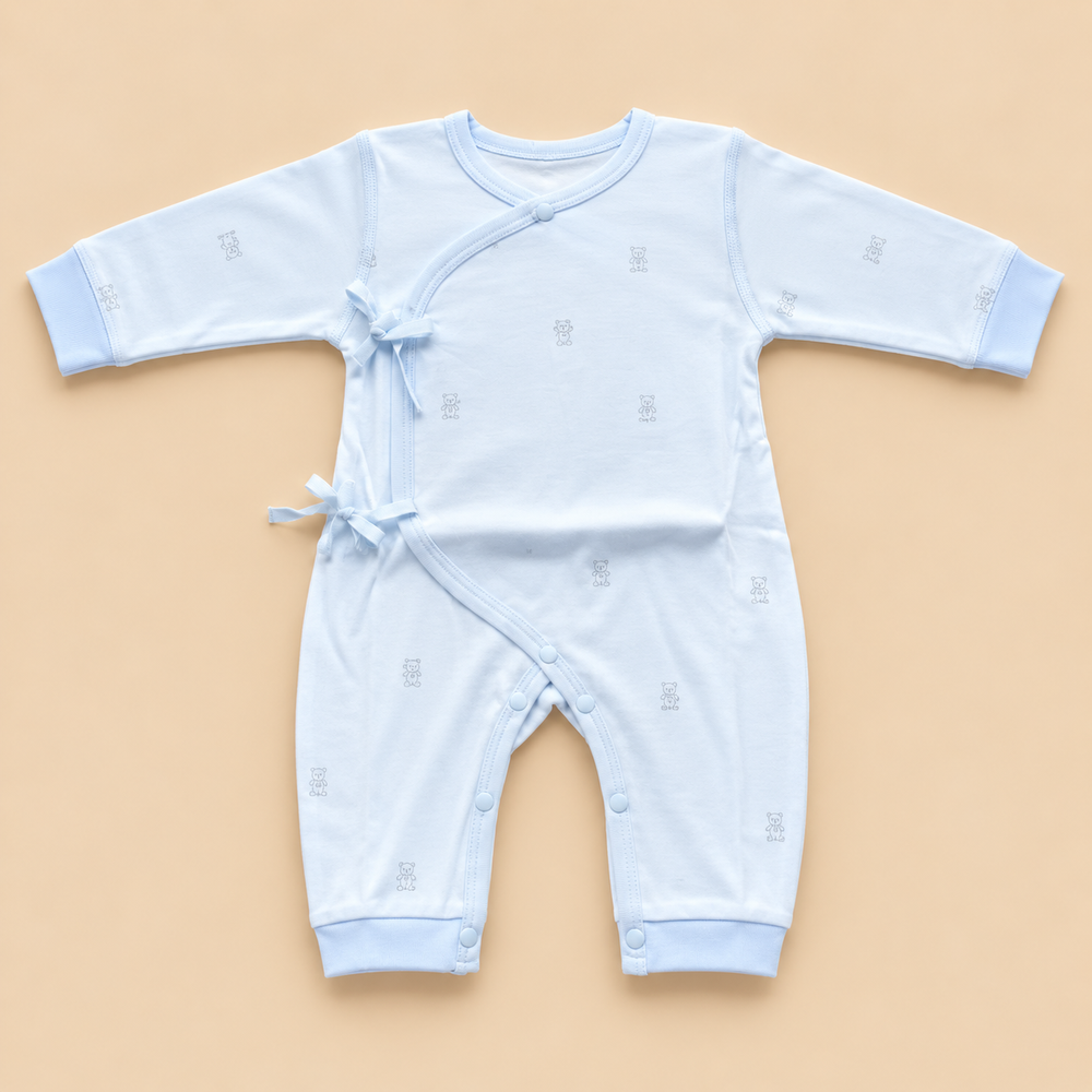 Cozy Wrap Baby Romper – Soft Long-Sleeve Newborn Jumpsuit
