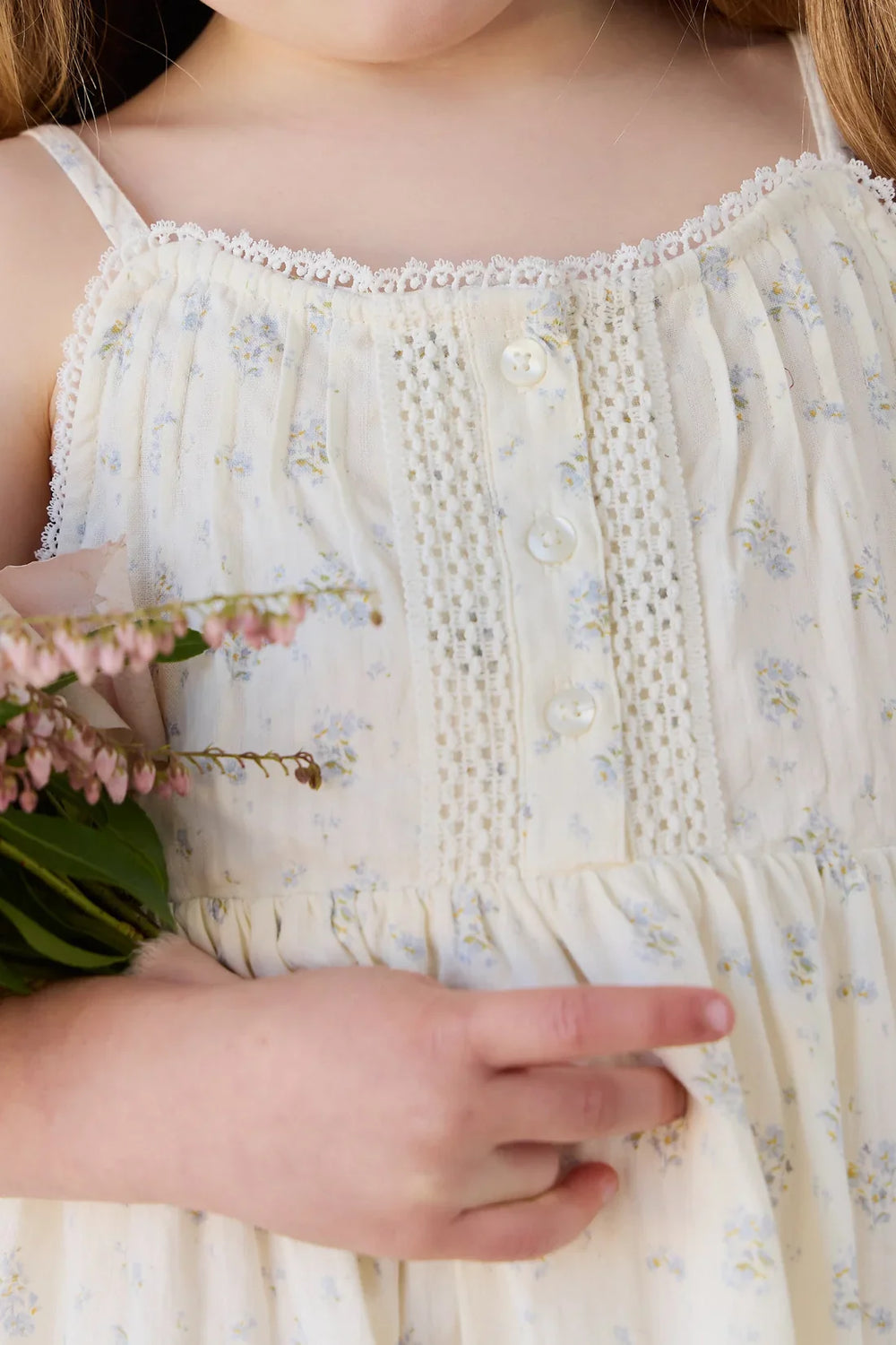 Organic Cotton Elka Dress - Justine Vanilla Sky