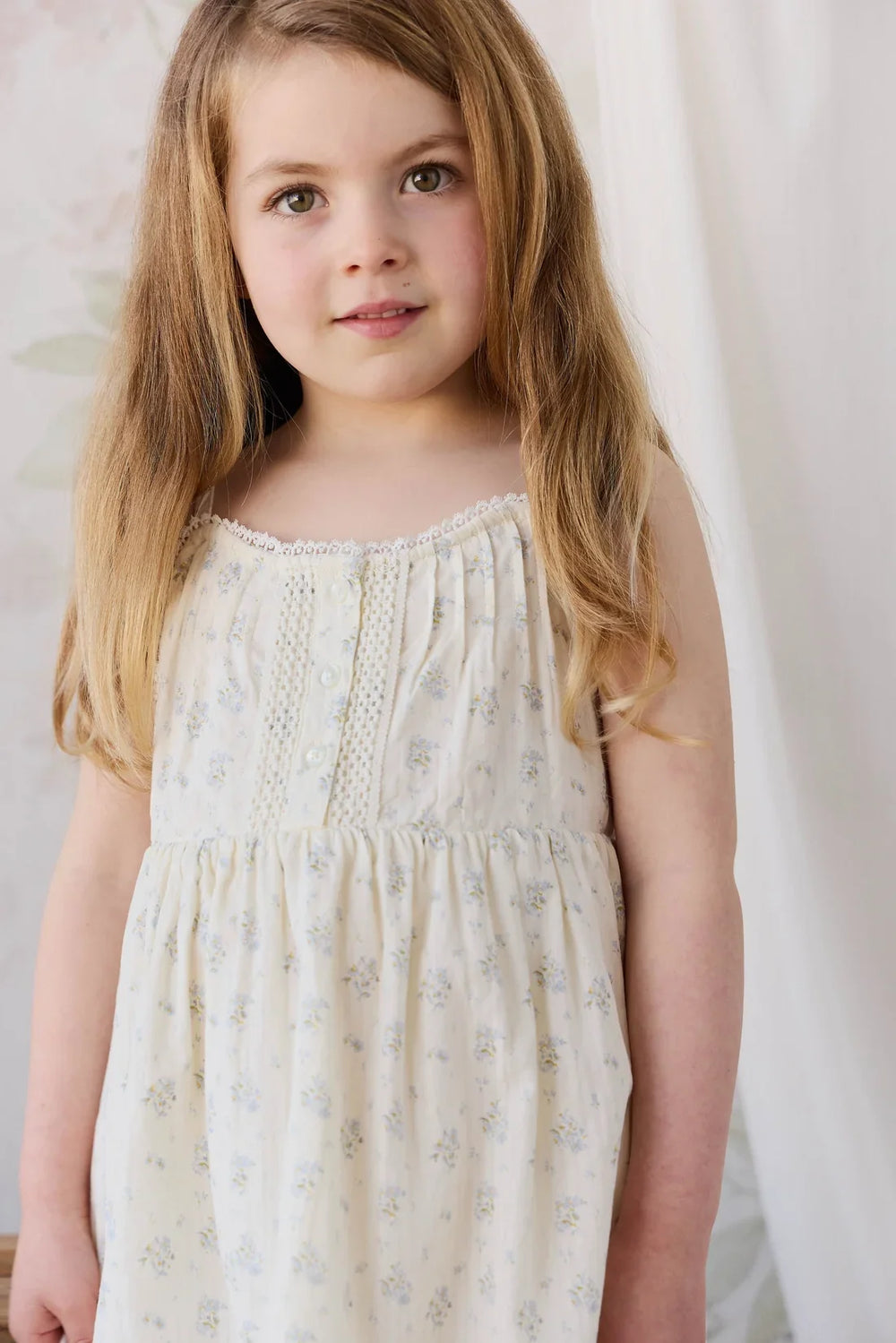 Organic Cotton Elka Dress - Justine Vanilla Sky