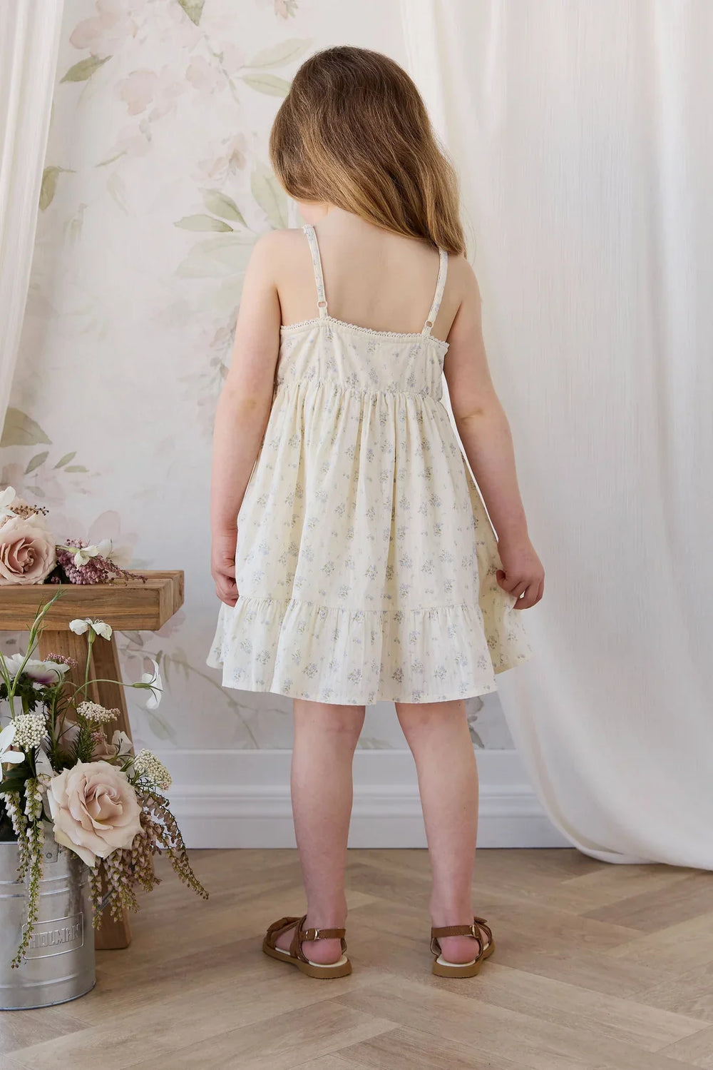 Organic Cotton Elka Dress - Justine Vanilla Sky