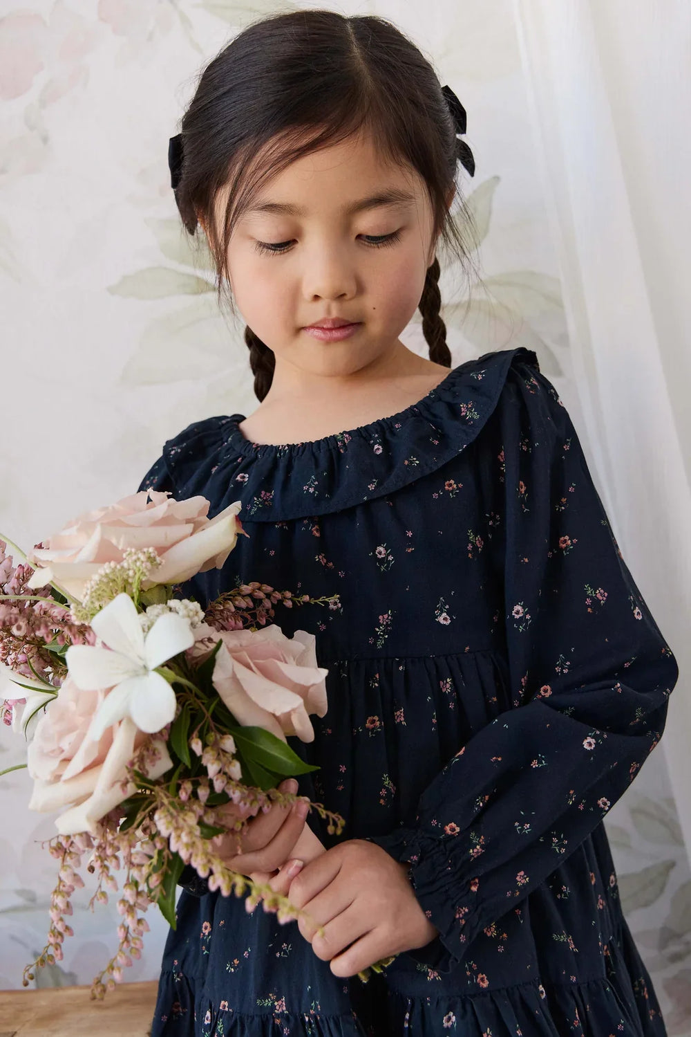 Organic Cotton Tayah Dress - Eloise Navy