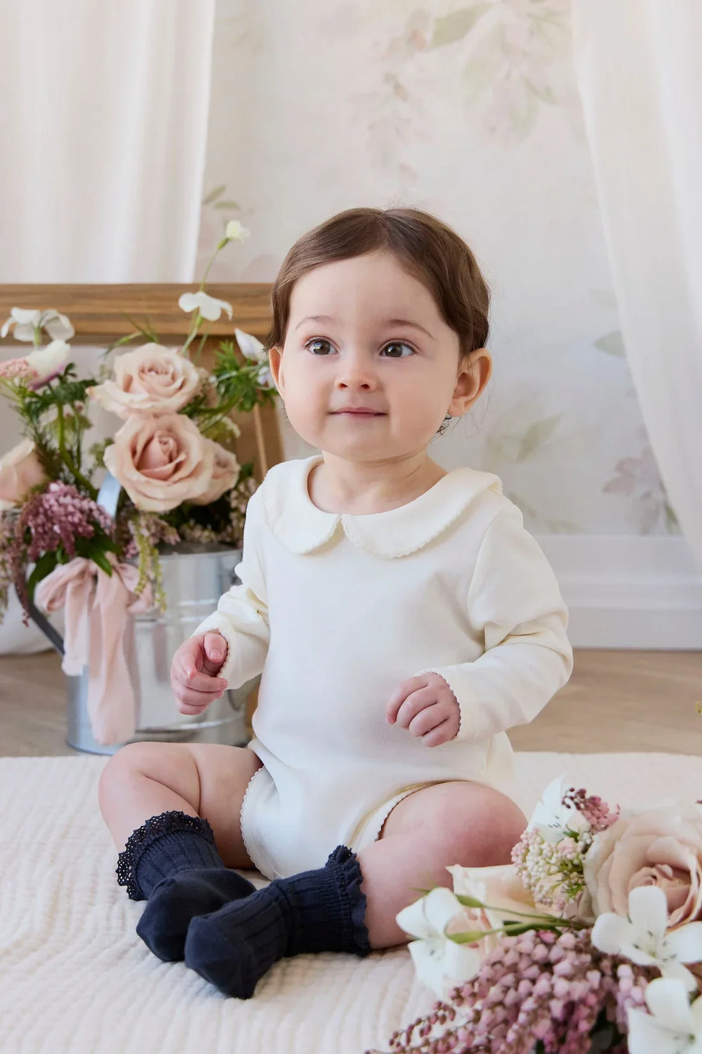 Pima Cotton Wrenley Bodysuit - Parchment