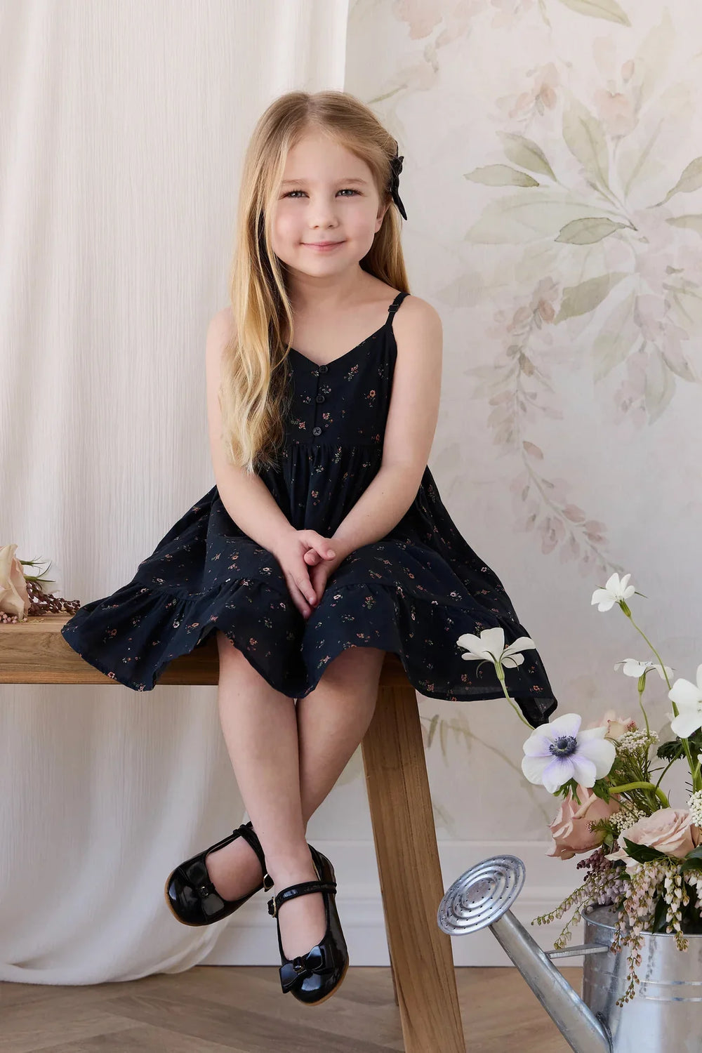 Organic Cotton Kaianna Dress - Eloise Navy