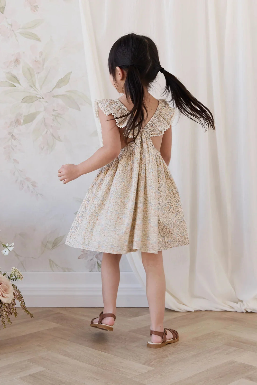 Organic Cotton Helene Dress - Tully Peach