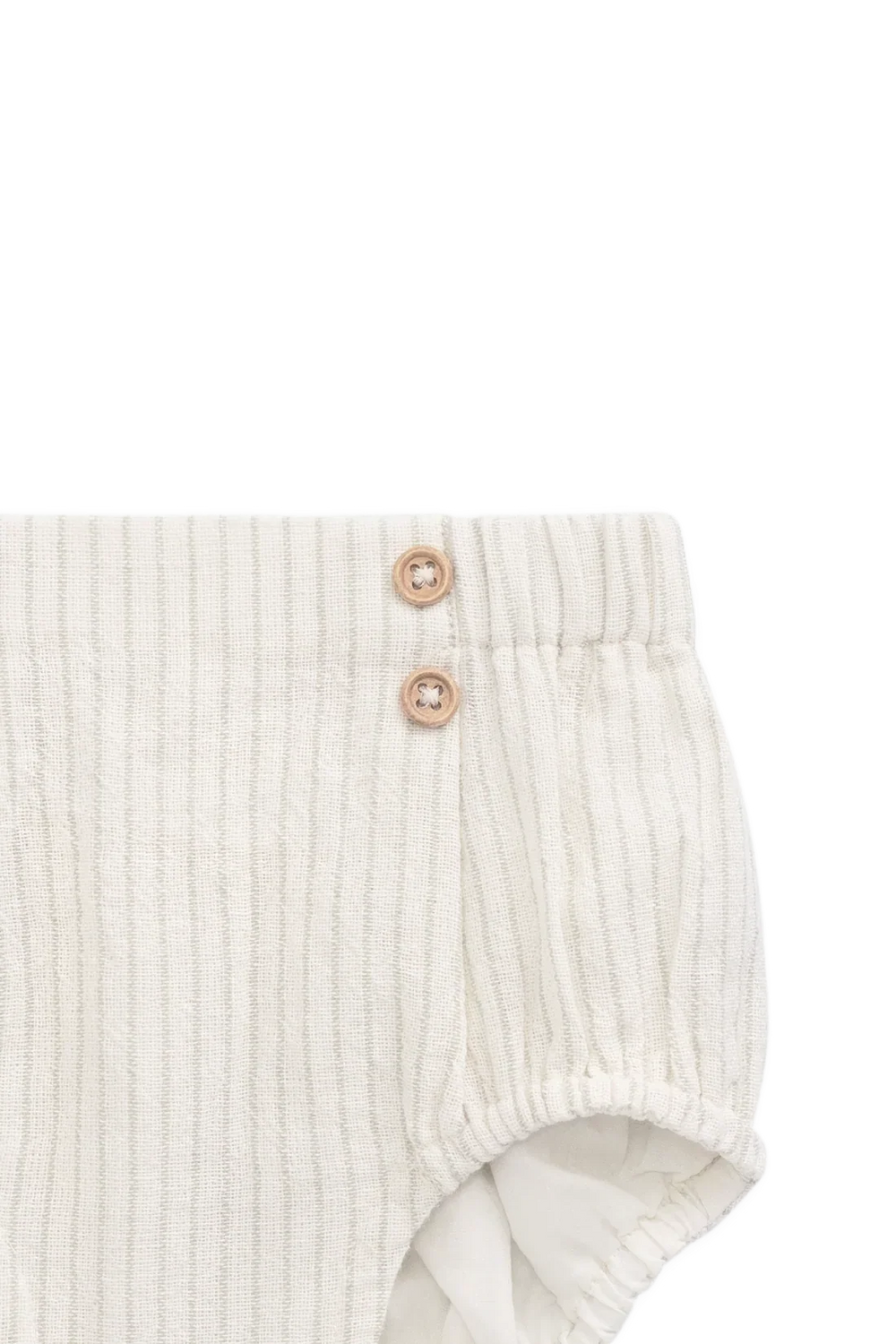 Organic Cotton Eliane Bloomer - Mini Pinstripe Cloud / Duck Egg Blue
