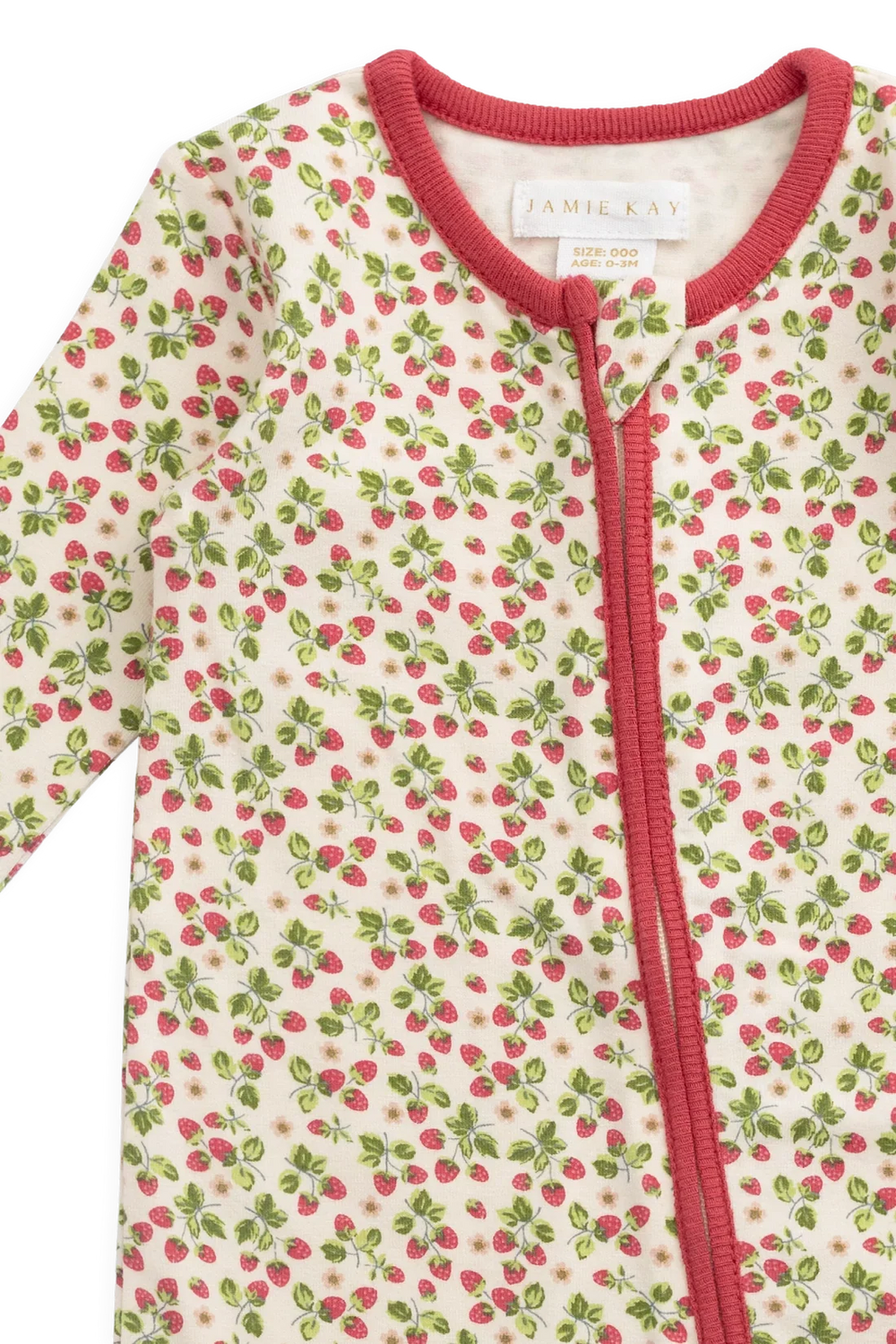 Organic Cotton Jude Onepiece - Cottage Strawberries