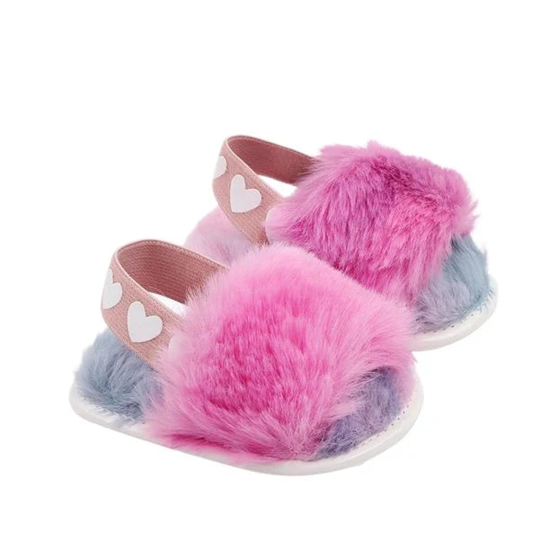 Soft Sole Plush Sandals for Infant Girls
