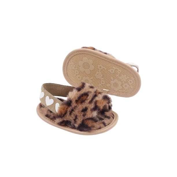 Soft Sole Plush Sandals for Infant Girls