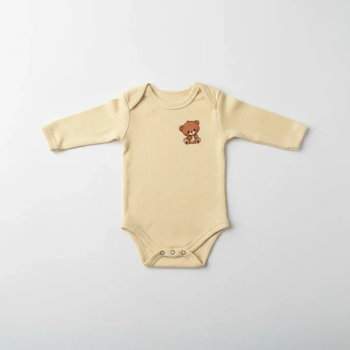 Baby Pack of 5 Full Sleeve Cotton Bodysuits – 0-3M & 3-6M