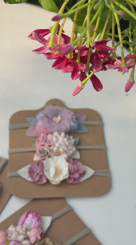 Baby Linen Bow Headband Set – 5 Pieces